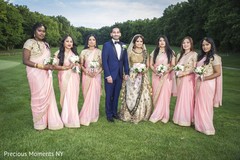 Indian groom with bridesmaids photography indian wedding gallery,outdoor photography,indian groom fashion,indian bridesmaids fashion