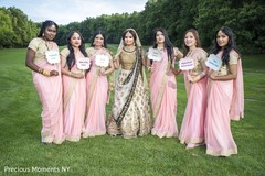 Dazzling indian bride with bridesmaids capture indian wedding gallery,outdoor photography,indian bride fashion,indian bridesmaids fashion