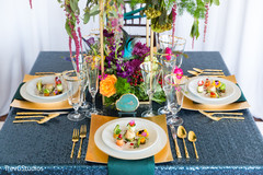 Colorful indian wedding reception table Colorful indian wedding reception table
