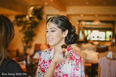 Last minute makeup touch ups for Indian bride. Last minute makeup touch ups for Indian bride.