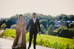 Lovely Indian bride and groom holding hands. Lovely Indian bride and groom holding hands.