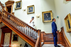 Lovely Indian bride and groom capture on their firs look. Lovely Indian bride and groom capture on their firs look.