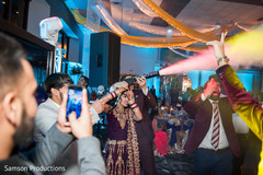 Maharani with a CO2 party cannon gun Maharani with a CO2 party cannon gun