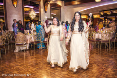 Joyful Indian bridesmaids dance performance. Joyful Indian bridesmaids dance performance.