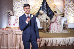 Indian groomsman giving out a speech capture. Indian groomsman giving out a speech capture.