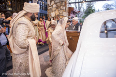 Indian lovebirds leaving wedding reception. Indian lovebirds leaving wedding reception.