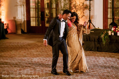 Joyful indian couple's entrance Joyful indian couple's entrance
