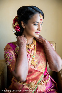 Sweet indian bride getting ready Sweet indian bride getting ready