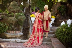 Glamorous Indian bride and groom portrait. Glamorous Indian bride and groom portrait.