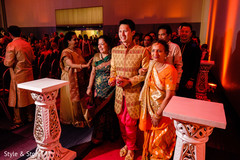 Indian groom's capture during his baraat arribal. Indian groom's capture during his baraat arribal.