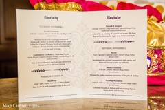 Elegant Indian wedding Itinerary card capture. Elegant Indian wedding Itinerary card capture.