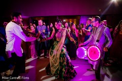 Upbeat Indian bride's dance performance. Upbeat Indian bride's dance performance.