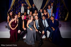 Marvelous Indian lovebirds portrait with bridesmaids and groomsmen. Marvelous Indian lovebirds portrait with bridesmaids and groomsmen.