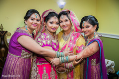 Dazzling indian bride with bridesmaids capture Dazzling indian bride with bridesmaids capture