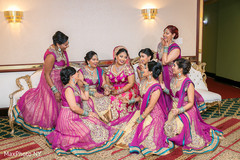 Dazzling indian bride with bridesmaids capture Dazzling indian bride with bridesmaids capture