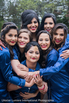 Lovely indian bride with bridesmaids photography Lovely indian bride with bridesmaids photography
