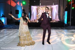 Joyful indian couple's entrance Joyful indian couple's entrance