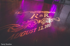 Marvelous monogrammed dance floor.