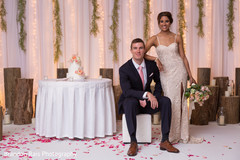 Charming Indian bride and groom wedding reception fashion look. indian bride and groom,indian wedding reception fashion,indian wedding cake,indian wedding decor