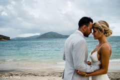 Indian bride and groom by the beach photo session. Indian bride and groom by the beach photo session.