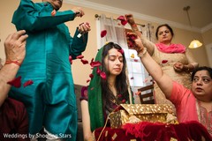 Indian bride being blessed by family memebers. Indian bride being blessed by family memebers.