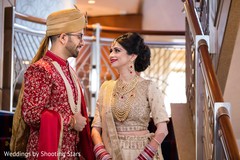 Indian bride and groom first look capture. Indian bride and groom first look capture.