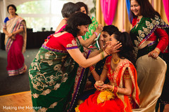 Indian bride and groom at their sangeet ritual celebration. Indian bride and groom at their sangeet ritual celebration.