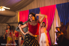 A sangeet bridesmaids dance capture. A sangeet bridesmaids dance capture.