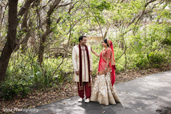 Indian bride and groom romantic first glance. Indian bride and groom romantic first glance.