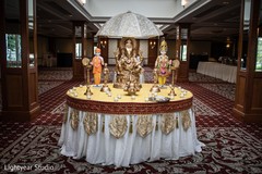 Indian Gods deities decoration for wedding celebration. Indian Gods deities decoration for wedding celebration.