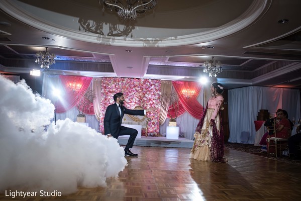 Indian newlyweds having their first dance