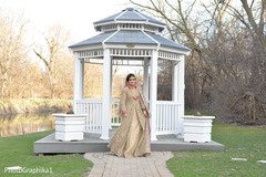 Indian bride glowing in her wedding attire. Indian bride glowing in her wedding attire.