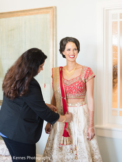 Indian bride getting ready for her wedding ceremony. Indian bride getting ready for her wedding ceremony.