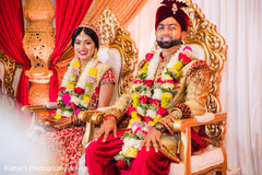 Lovely indian couple at their wedding ceremony Lovely indian couple at their wedding ceremony