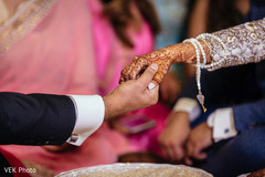 Indian newlyweds holding hands Indian newlyweds holding hands