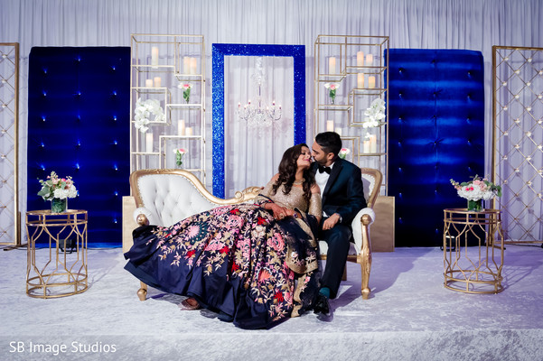 Indian newlyweds romantic moment