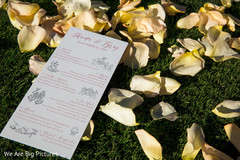 Impressive Indian wedding ceremony steps on a stationary card. Impressive Indian wedding ceremony steps on a stationary card.