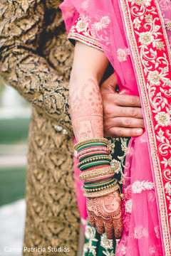 Marvelous closeup Indian couple on their sangeet outfits. Marvelous closeup Indian couple on their sangeet outfits.