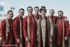 Handsome indian groom with groomsmen Handsome indian groom with groomsmen
