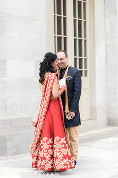 Adorable indian lovebirds first look indian wedding gallery,first look photography,indian bride and groom