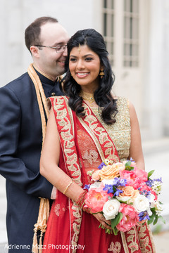 Take a look at this cute indian couple indian wedding gallery,outdoor photography,indian bride and groom,bridal bouquet