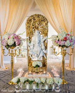 Ganesh statue decor indian wedding ceremony,indian wedding ceremony floral and decor