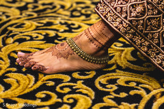 Elegant Indian bride's anklet and feet mehndi art. Elegant Indian bride's anklet and feet mehndi art.
