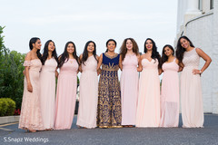 Cute Indian bride with bridesmaids. Cute Indian bride with bridesmaids.