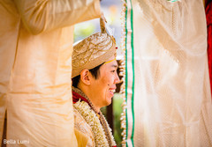 Joyful Indian groom at his wedding ceremony. indian pre-wedding celebration,baraat procession,baraat,indian groom