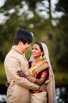 Indian bride and groom tender moment. Indian bride and groom tender moment.