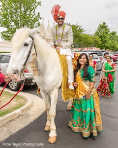 Lovely guest with groom on baraat horse capture. indian groom,indian wedding fashion,baraat,indian pre-wedding celebration