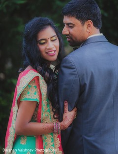Elegant Indian bride and groom's wedding reception fashion. Elegant Indian bride and groom's wedding reception fashion.