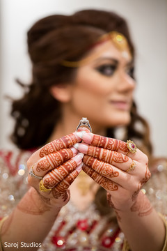 Indian bride showing engagement ring indian wedding gallery,indian bride,mehndi art,engagement ring