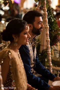 Bride and Groom at their pre-wedding celebration. Bride and Groom at their pre-wedding celebration.